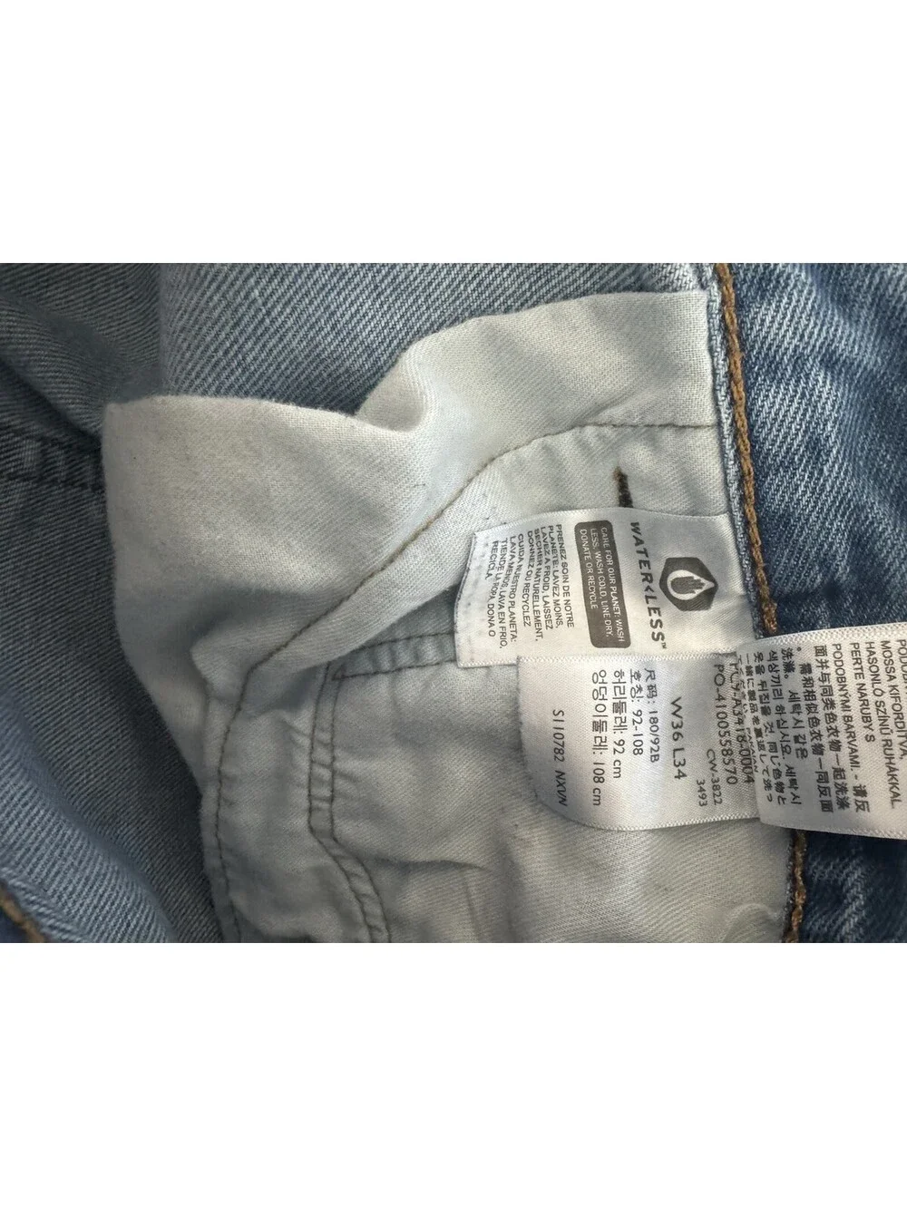 Levi’s 501 Men’s Jeans 36x34 Button Fly Original Fit Blue Denim Straight Leg